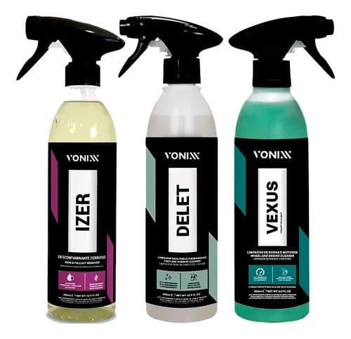 Kit Limpeza Concentrada Vonixx Vexus 500ml + Izer 500ml + Delet 500ml