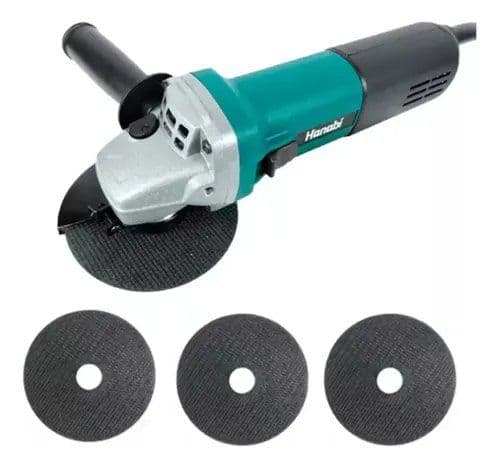 Esmerilhadeira Lixadeira Angular 880W 115mm Hanabi Azul-petróleo