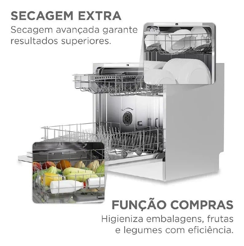 Lava Louças 8 Serviços Branco Touch Plus Midea